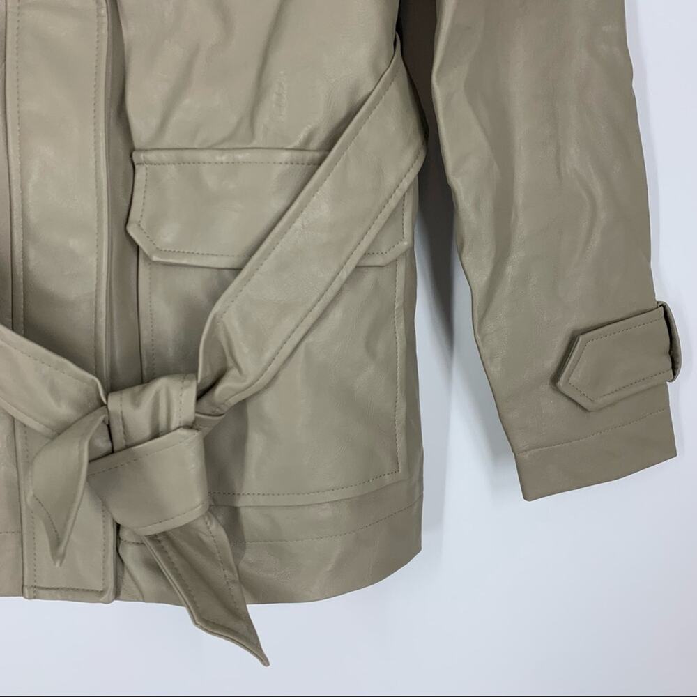 A New Day Faux Leather Jacket Tan Women’s Size XXL NEW - Picture 5 of 11